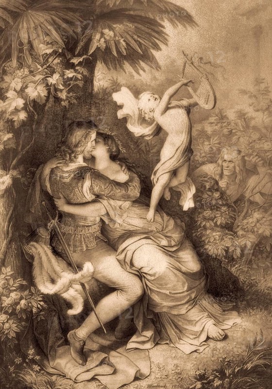 Helen first act, Faust II, by Johann Wolfgang von Goethe, after Wilhelm von Kaulbach