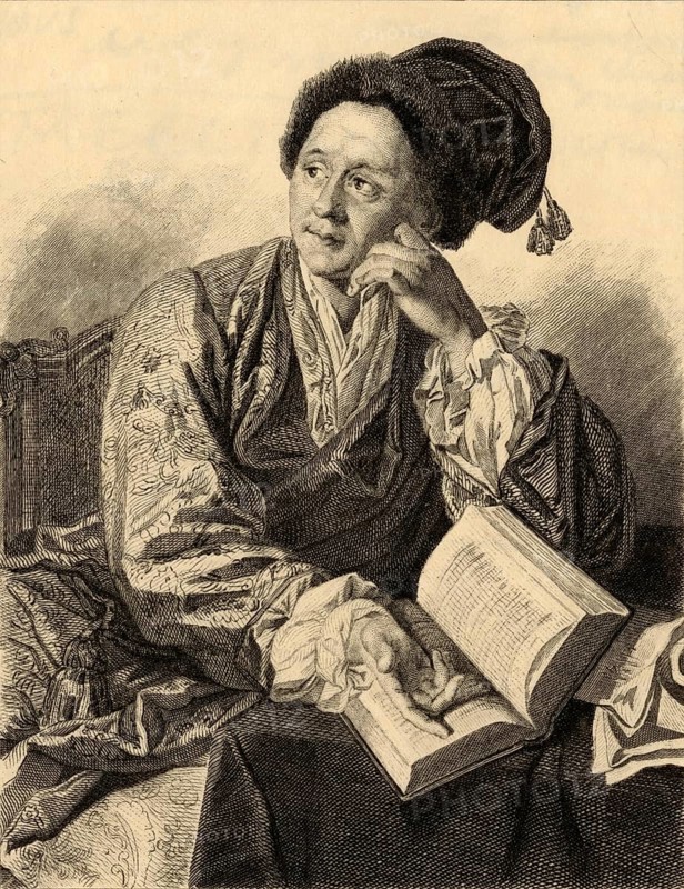 Bernard le Bovier de Fontenelle, 1657-1757, French poet and philosopher. Photo etching after the painting by Massard, Historic, digitally restored reproduction from a 19th century original, Record date not stated