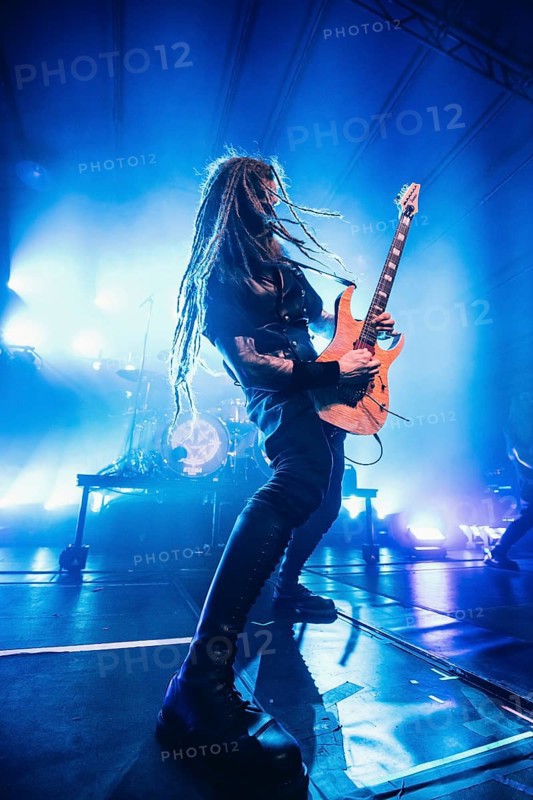 Jonas Kungen Jarlsby, guitarist of the band Avatar live on In The Airwaves Tour at Munich's TonHalle on 05.03.2026