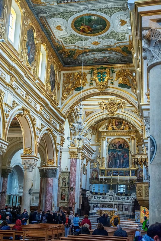 Interior in Matera Cathedral, Sassi di Matera, Capital of Culture 2019, Matera, Province of Basilicata, Italy