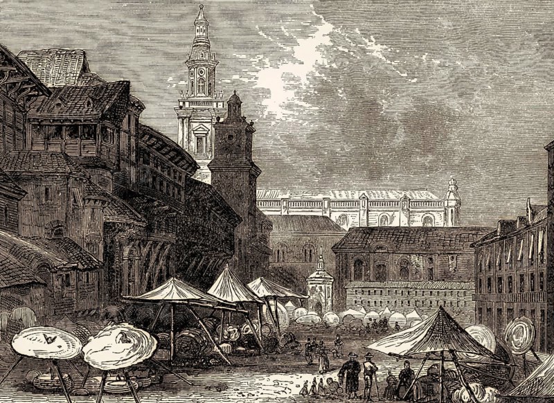 Historical view of Vitoria-Gasteiz, early 19th century, Basque Country, Spain, From British Battles on Land and Sea, by James Grant