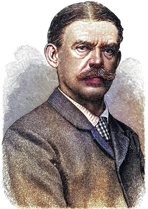 Georg August Schweinfurth (1825-1925) German explorer, botanist and anthropologist, who travelled extensively in Africa between 1864 and 1889 and settled in Cairo, where he became curator of the museums, Historic, digitally restored reproduction from a 19th century original, Record date not stated