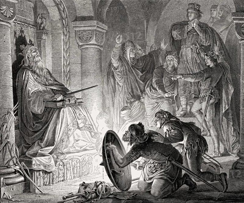 Otto III, 980 – 1002, Holy Roman Emperor from 996 to 1002 in the crypt of Charlemagne