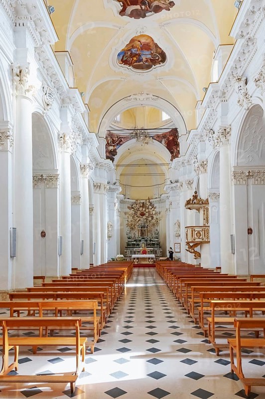 Chiesa di San Carlo al Corso interior, Noto, Noto Valley, Sicily, Italy