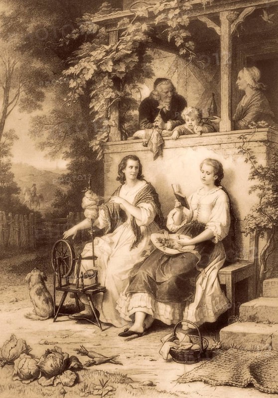 Aus meinem Leben: Dichtung und Wahrheit, From my Life: Poetry and Truth, an autobiography by Johann Wolfgang von Goethe, after Wilhelm von Kaulbach