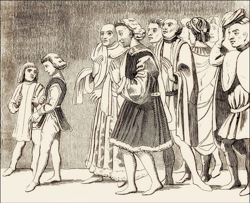 Cosimo de Medici with his son Piero di Lorenzo and grandsons Lorenzo and Giuliano