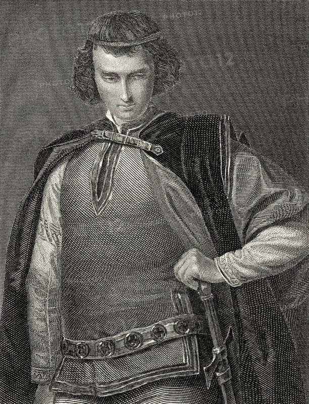 Don Cesar, character from the tragedy The Bride of Messina by Friedrich Schiller, 1759 - 1805