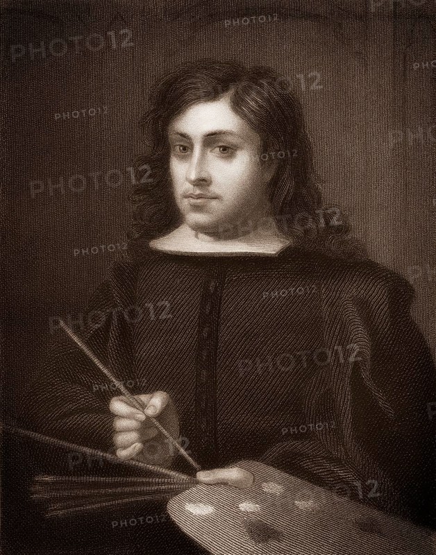 Portrait of Bartolomé Esteban Murillo, 1618- 1682, a Spanish Baroque painter, Portrait von Bartolomé Esteban Murillo, 1618- 1682, ein spanischer Maler des Barock