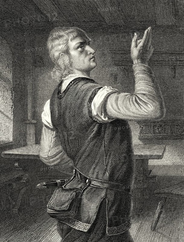 Arnold of Melchtal, William Tell, character from the drama Wilhelm Tell by Friedrich Schiller, 1759 - 1805