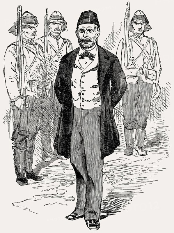 Mahmoud Fehmy, an Egyptian general, Egyptian second in command in the Battle of Tel el-Kebir, From British Battles on Land and Sea, by James Grant