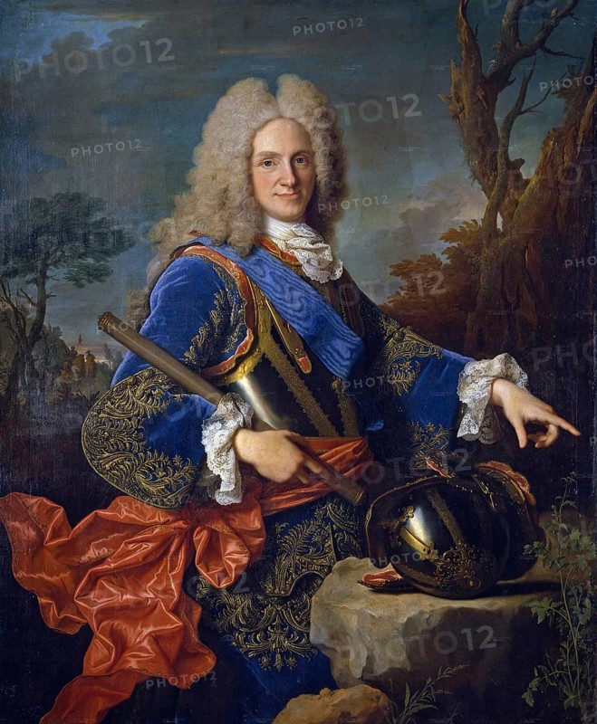 Philip V of Anjou, Felipe V, (19 December 1683 - 9 July 1746), Duke of Anjou (1683-1700), was King of Spain from 1700 to 1746 and also King of Sardinia and King of Sicily and Naples until 1713, digitally enhanced reproduction of a 19th century original, historical