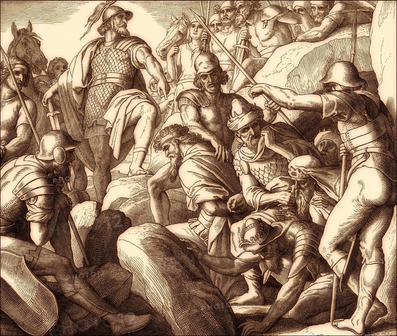 Amorite kings captured, Old Testament, by Julius Schnorr von Carolsfeld, 1860