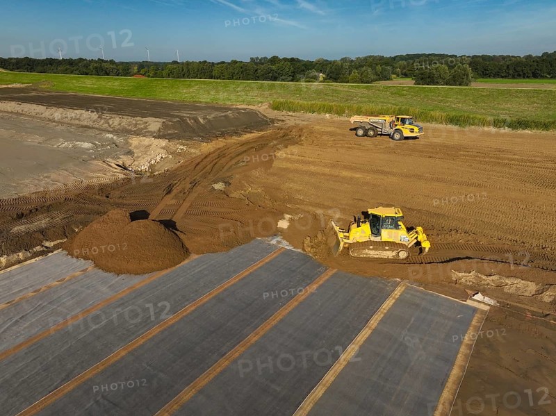 Haltern-Marl, North Rhine-Westphalia, Germany - Lippe, flood protection in the Haltern-Lippramsdorf-Marl area (HaLiMa) . Flood protection on the River Lippe by relocating the dyke and thus extending the floodplain