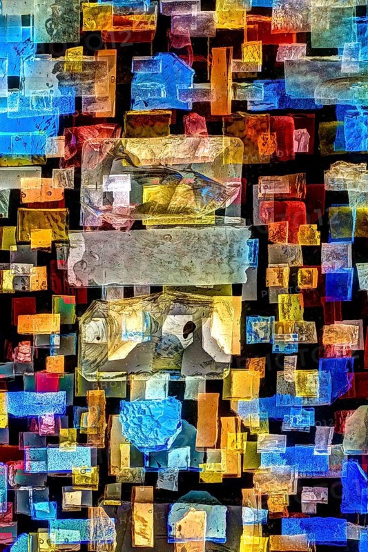 Creative shot, abstract, glass blocks, creative, colourful, colourful, all over, background, pattern, pattern, art, wrapping paper, design, greeting card, artistic, Germany
