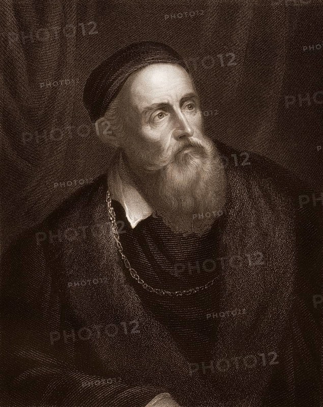Portait of Tiziano Vecelli or Tiziano Vecellio, Titian, 1488/1490 - 1576, an Italian painter of the 16th-century Venetian school, Portrait von Tizian oder Tiziano Vecellio, 1488/1490 - 1576, ein venezianischer Maler der italienischen Hochrenaissance