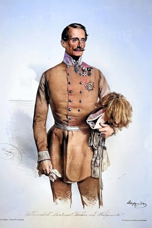 Ludwig Freiherr von Wohlgemuth (born 25 May 1788 in Vienna: died 18 April 1851 in Budapest) was an Austrian general and commander of the Order of Maria Theresa, Historical, digitally restored reproduction from a 19th century original, Record date not stated
