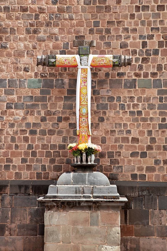 Cross, Inca Sun Temple, Inca Museum, Cusco, Peru