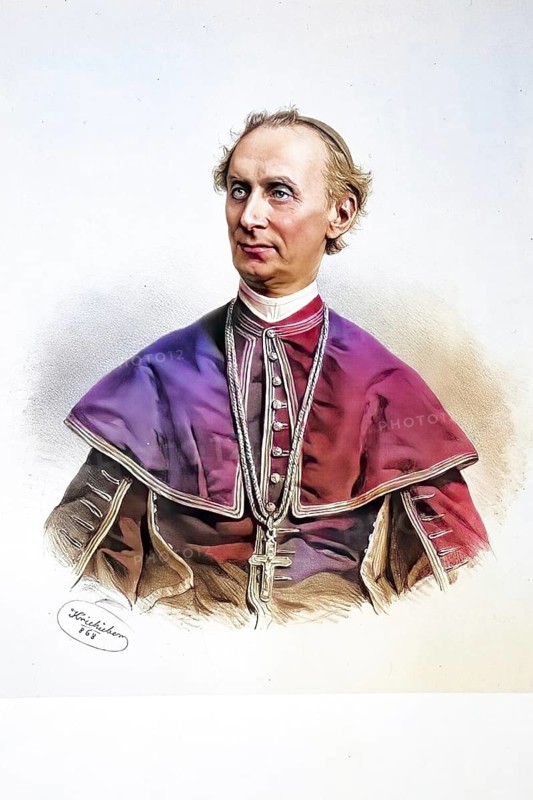 Wenceslas Zoic, Bishop of Zengg (Senj), c. 1855, Historical, digitally restored reproduction from a 19th century original, Record date not stated