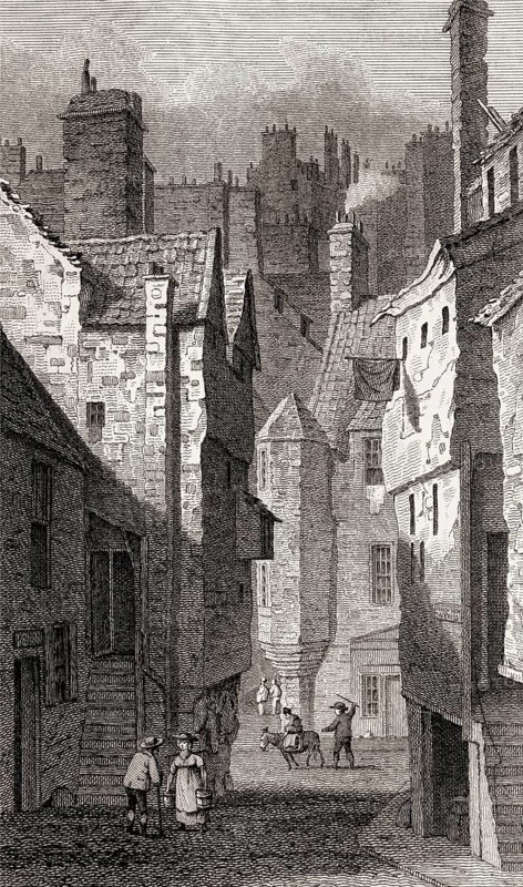 High School Wynd, Edinburgh, Scotland, 19th century, Views in Edinburgh by J. & H. S. Storer