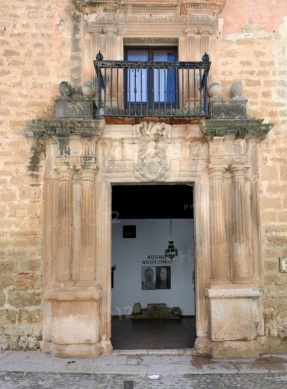 Entrance portal to the Palacio de Mondragon, Ronda City Museum, Malaga, Spain