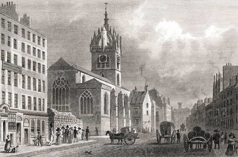 St Giles' Church, looking West, Edinburgh, Scotland, 19th century, from Modern Athens by Th. H. Shepherd