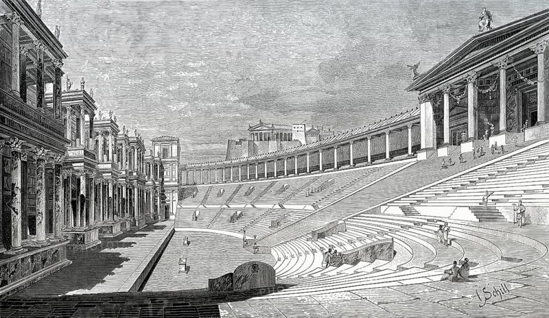The Theatre of Pompey, Ancient Rome, Reconstruction
