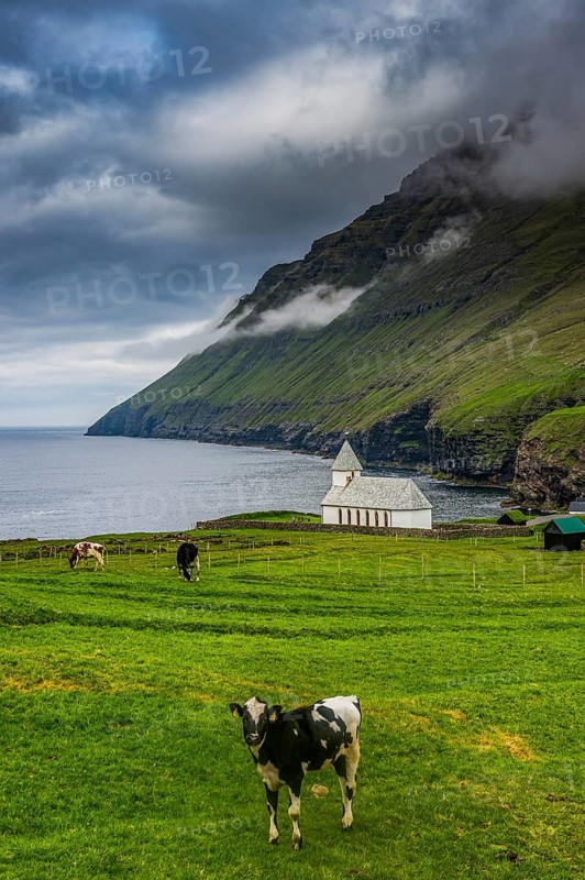 Vidareidi church in Vidoy, Faroe islands, Denmark