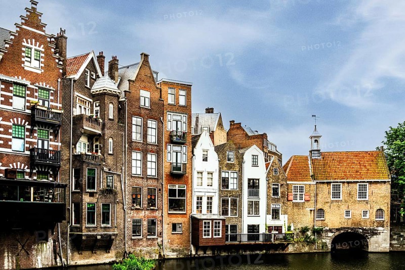 Delfshaven, historic district known for its picturesque harbor, starting point of the departure of the Pilgrim Fathers in 1620, Rotterdam, the Netherlands