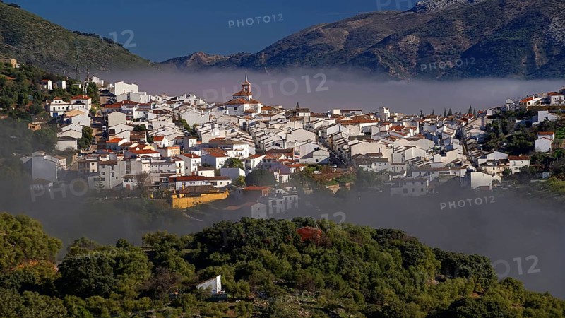 White villages, White village, Gaucin, Fog, Sunrise, Andalusia, Spain, Andalusia, Spain