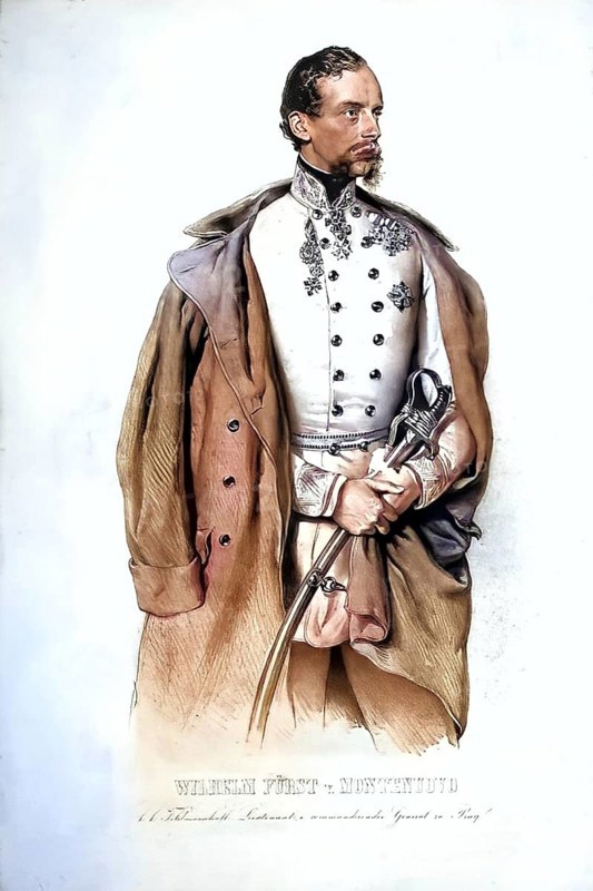 Wilhelm Albrecht Prince of Montenuovo, 8 August 1821, 6 April, was an Austrian officer, last General of the Cavalry, Historical, digitally restored reproduction from a 19th century original, Record date not stated