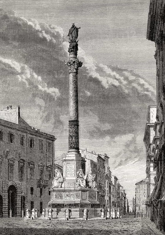 The Column of the Immaculate Conception, Rome, Italy, 19th Century