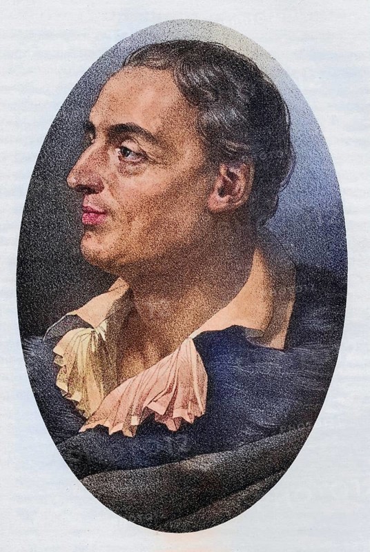 Denis Diderot, 1713-1784, French philosopher. From the book The Masterpiece Library of Short Stories volume 3 French, Historic, digitally restored reproduction from a 19th century original, Record date not stated