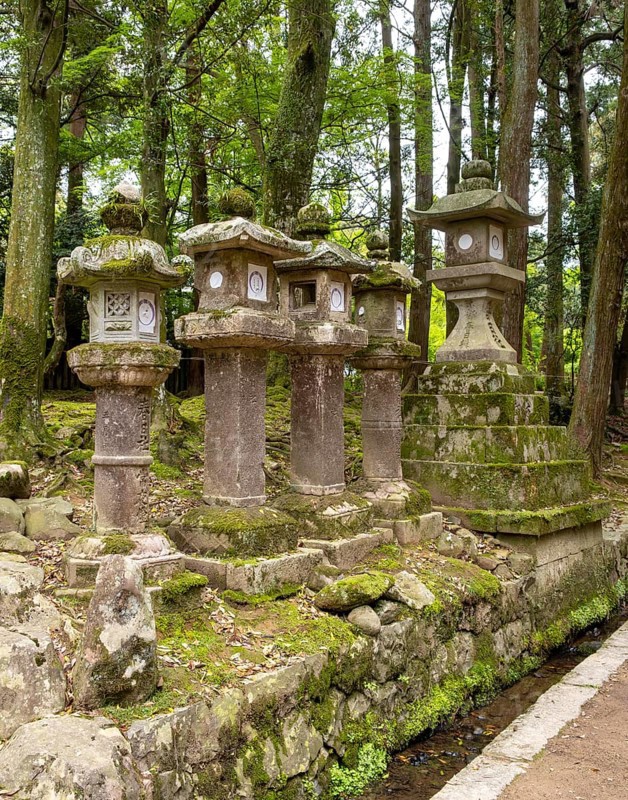 Stone lanterns, Kasuga-taisha shrine, Nara, Japan