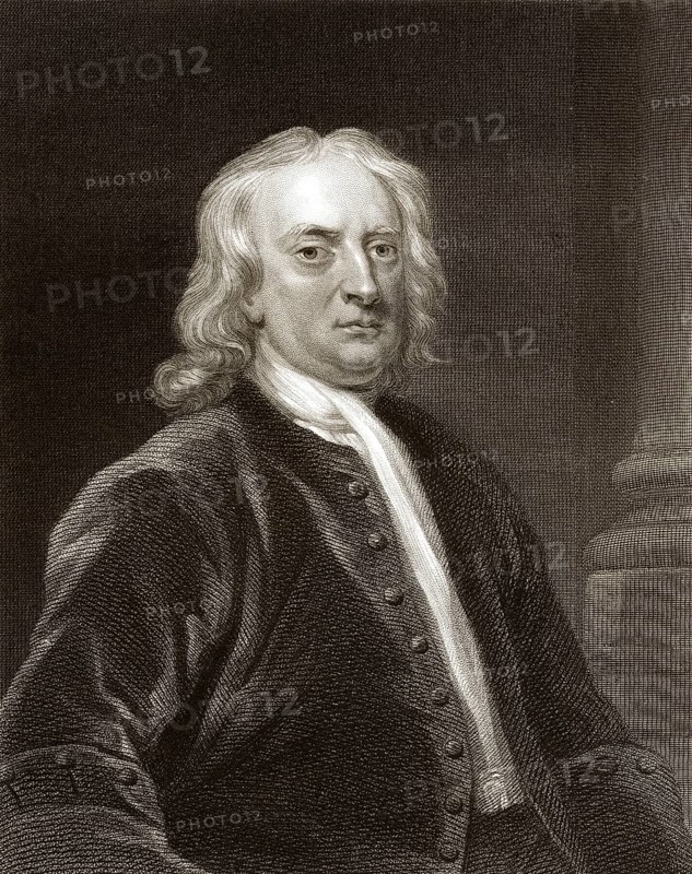 Sir Isaac Newton, 1642-1726, an English physicist and mathematician