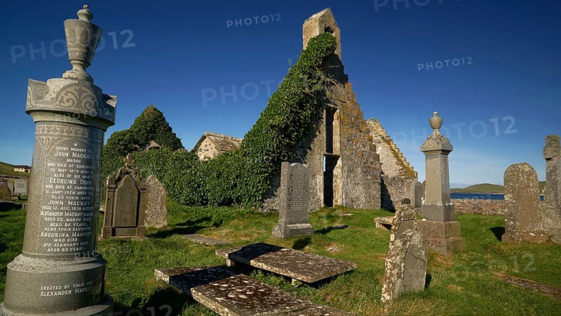 Europe, Scotland, Great Britain, England, landscape, Durness, ruin, chapel