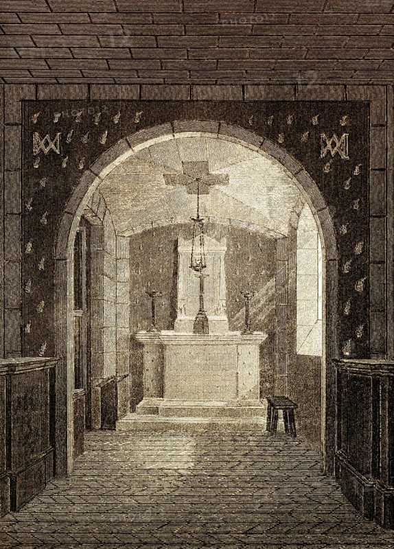 The Chapelle expiatoire, Paris, antique steel engraved print, 1831