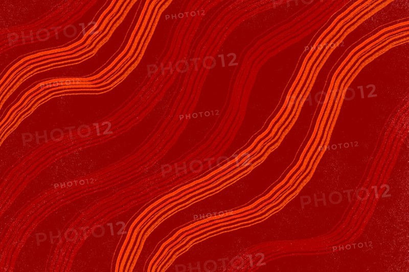 A vibrant illustration featuring undulating waves in shades of red and orange against a rough, textured red backdrop. Ideal for minimalist designs