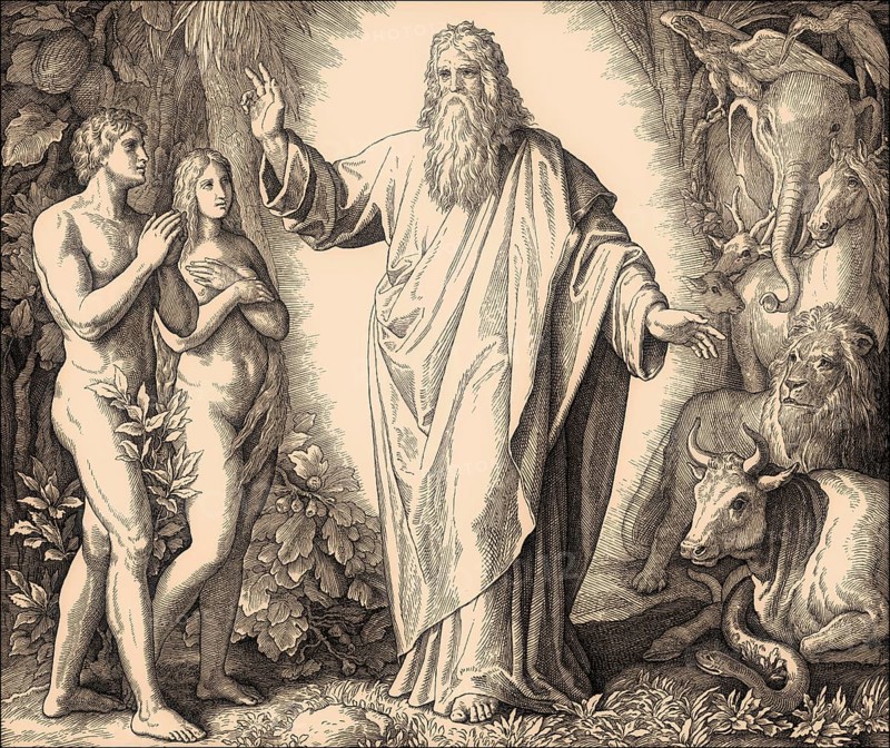 Creation of Humanity, by Julius Schnorr von Carolsfeld, 1860