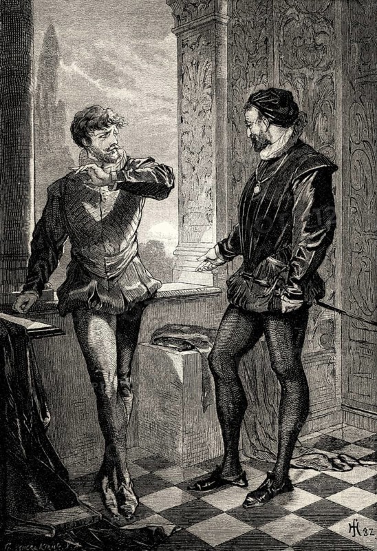 ACT IV., SCENE IV., Antonio, Tasso, scene from Torquato Tasso, a play by Johann Wolfgang von Goethe