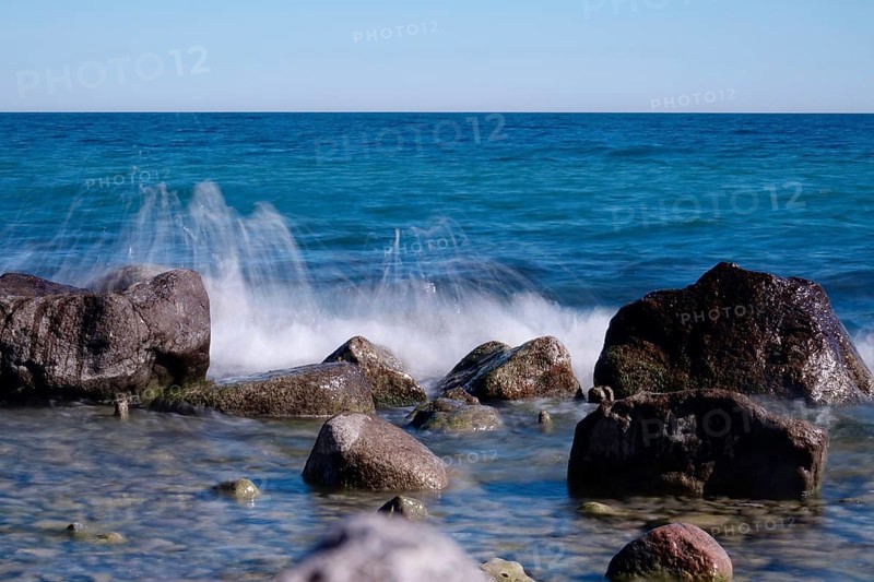 Wave play, Baltic Sea beach, Mecklenburg-Western Pomerania, Germany