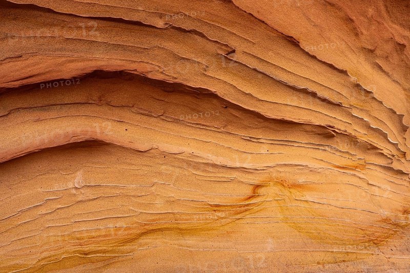 A detailed look at sandstone abstract textures, showcasing smooth, layered lines in warm tones. The natural patterns create a vivid and artistic background