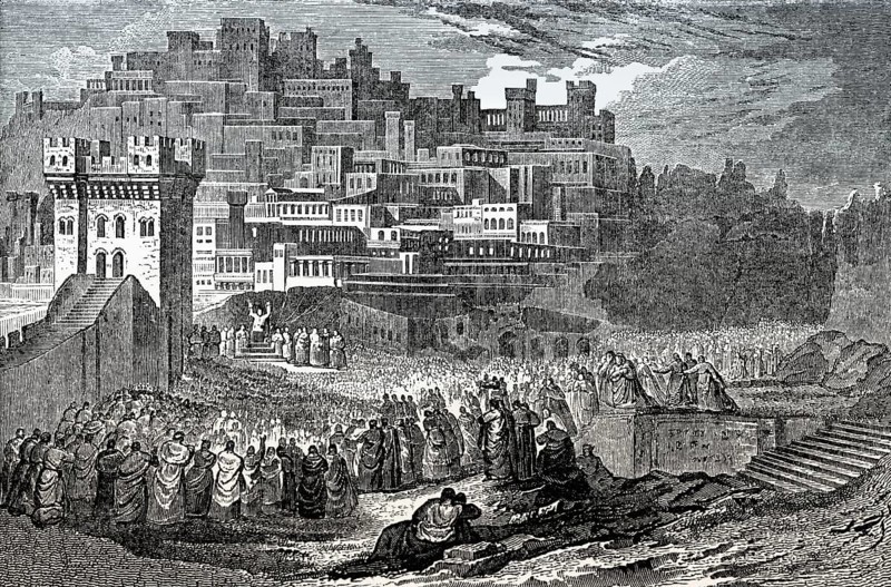 Ezra reading the law, Book of Ezra, Old Testament, Hebrew Tanakh