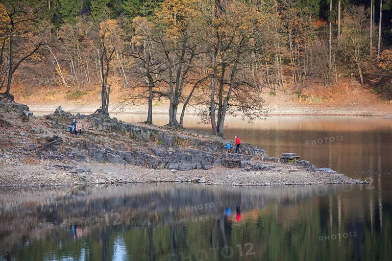 The Agger Reservoir, Aggertalsperre near Bergneustadt, Oberbergischen Land, Germany
