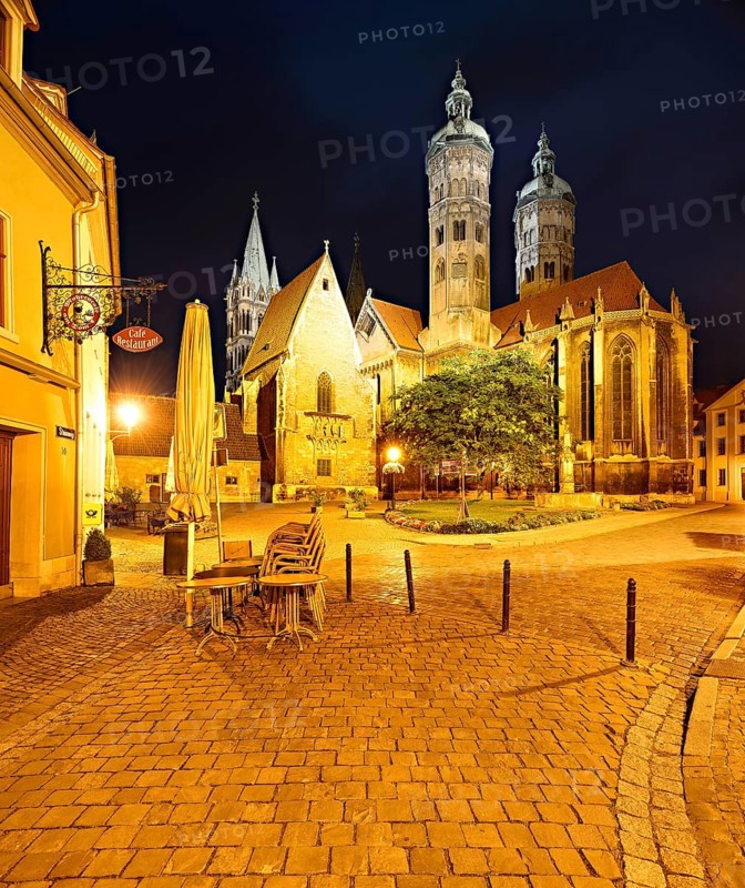 St Peter and Paul Cathedral, night shot, Naumburg, Saxony-Anhalt, Germany