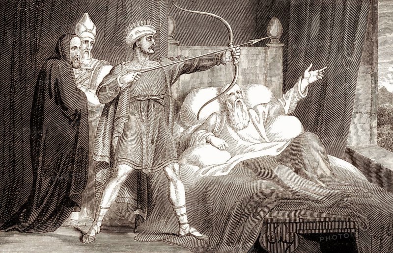 The death of Elisha, Old Testament, Hebrew Tanakh