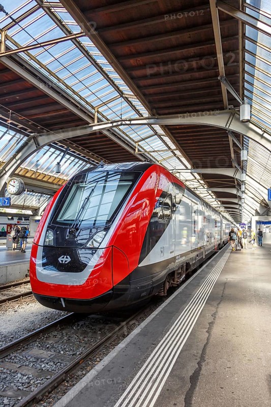 Bombardier Twindexx InterRegio train operated by SBB Swiss Federal Railways at Zurich main station, Switzerland