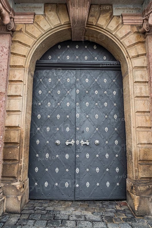 Ornate old door at Prague Castle, Old Town, historical, history, craftsmanship, architecture, Prague, Czech Republic