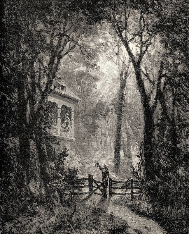 Scene from Die schöne Nacht, The beautiful night, a love poem by Johann Wolfgang von Goethe