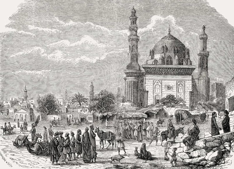 The Mosque-Madrassa of Sultan Hassan, historic district of Cairo, Egypt, 1857