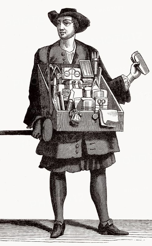 Ein Kurzwarenhändler, um 1680